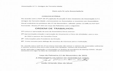 Convocatória Assembleia Geral